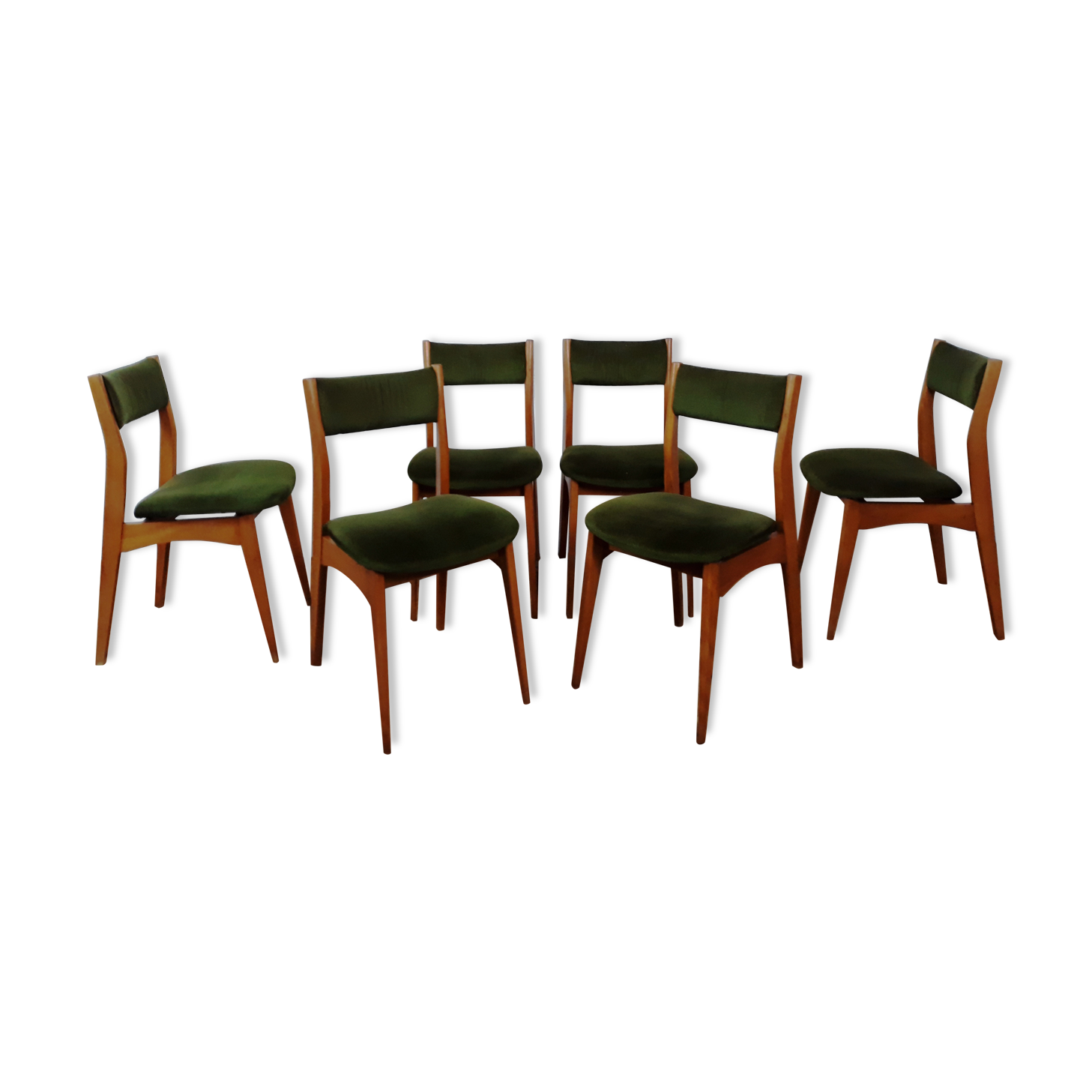 Set de 6 chaises vintage style scandinave