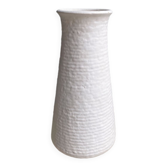 Vintage white ceramic Jasba vase, German ceramics