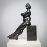 Seated female sculpture by Francine Govers, Netherlands, 1990s