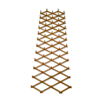 Patères accordéon extensible en bois des années 60
