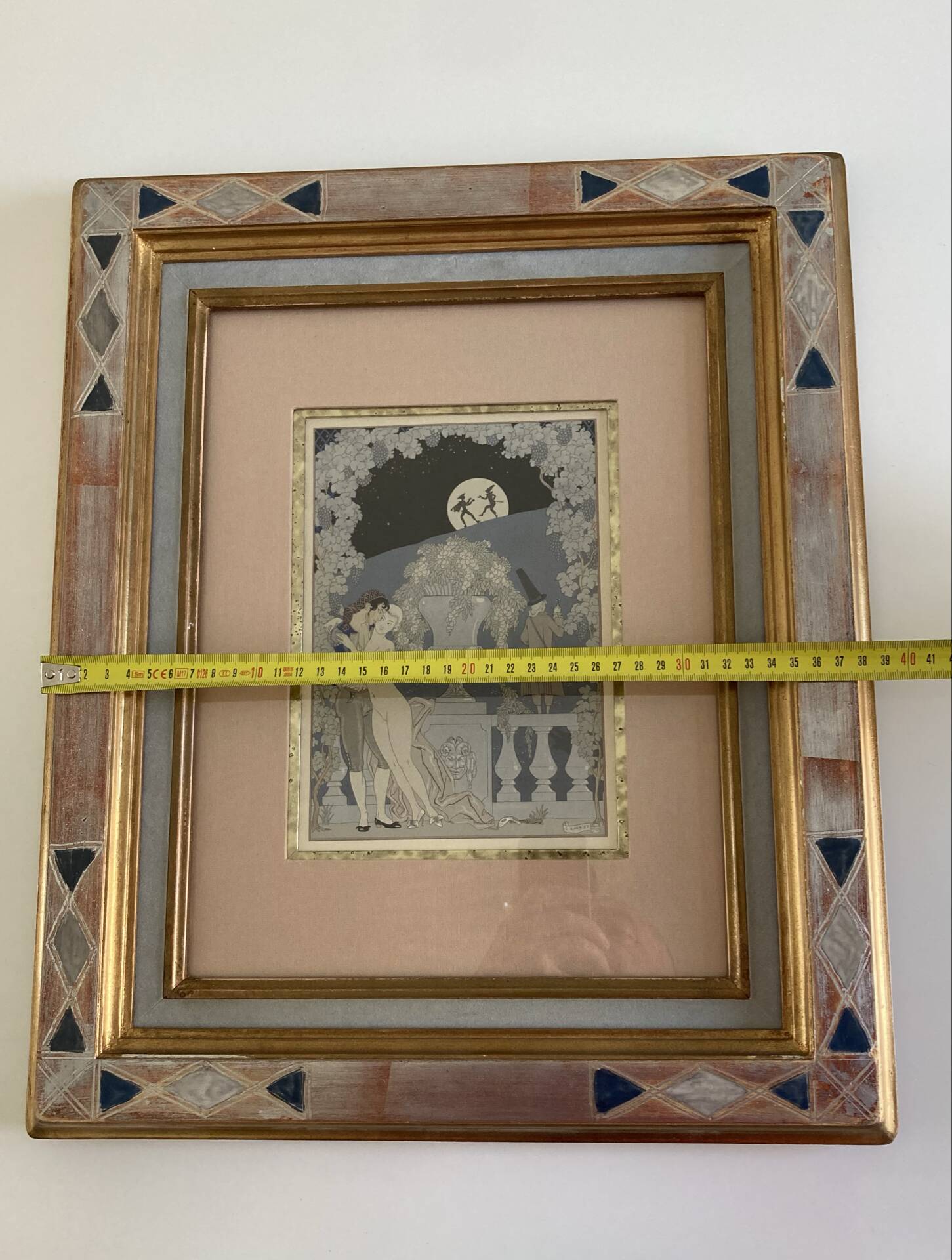 Framed lithograph signed by Georges Barbier (1882-1932)
