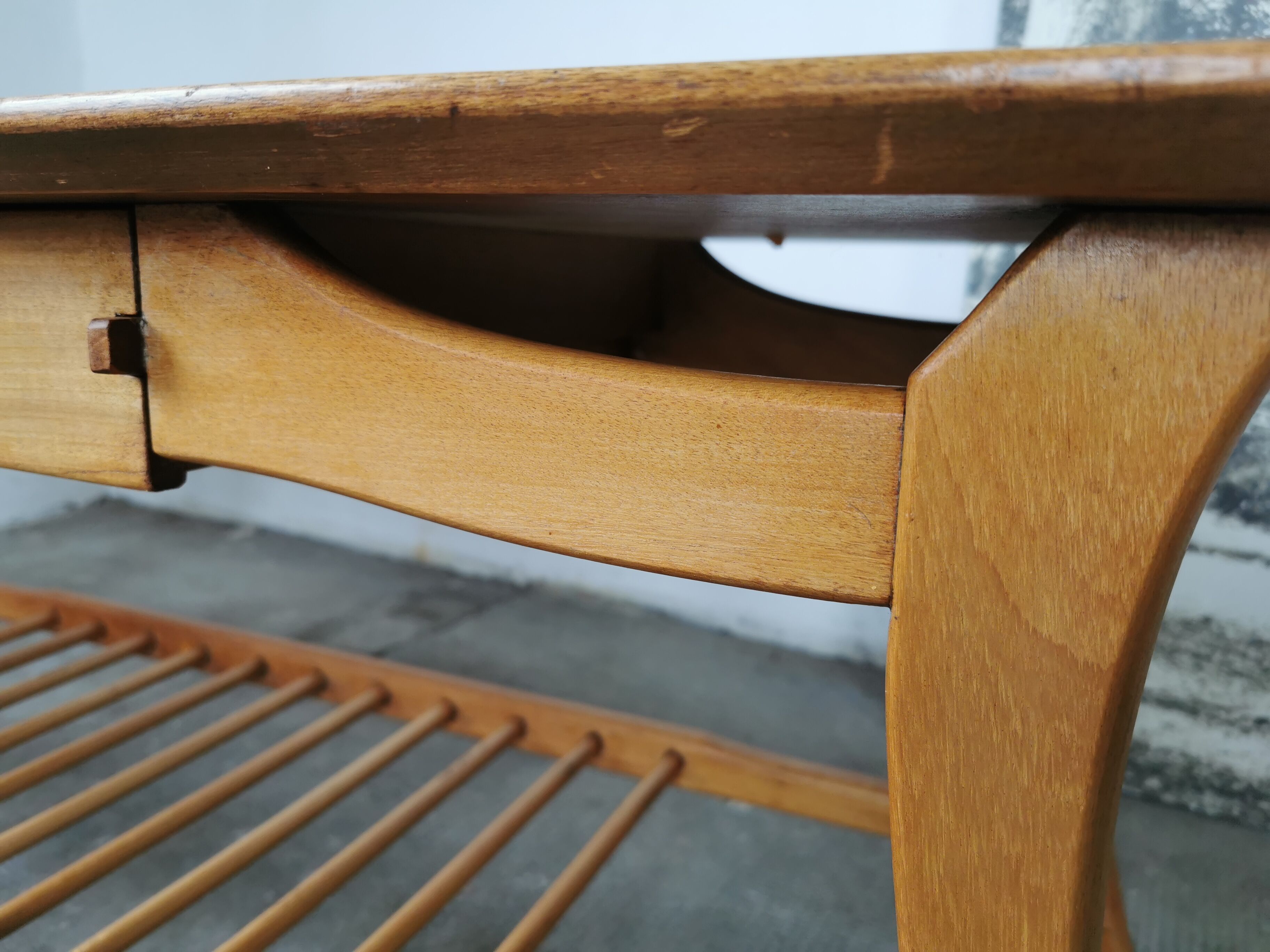 Scandinavian coffee table in blond wood