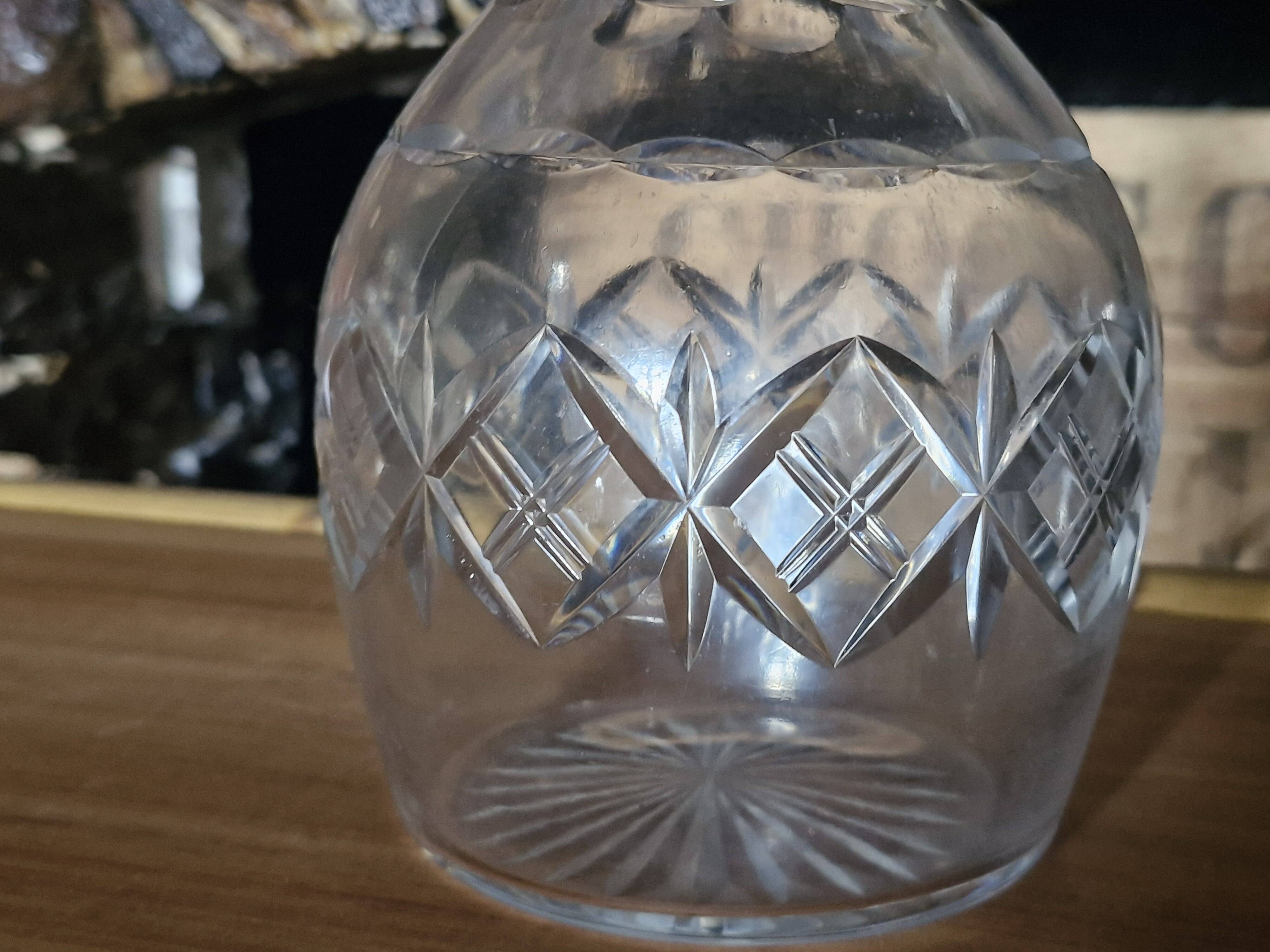 Antique cut crystal carafe - Val St Lambert ??
