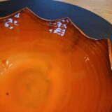 Orange ceramic star-shaped empty bowl