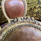 Suite of 6 Louis XVI 1900 leather chairs