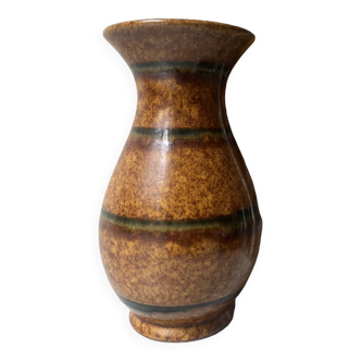 Vintage glazed ceramic vase, W Germany 1970s
