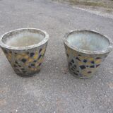 Pair of cement basins and tiles from the 50s