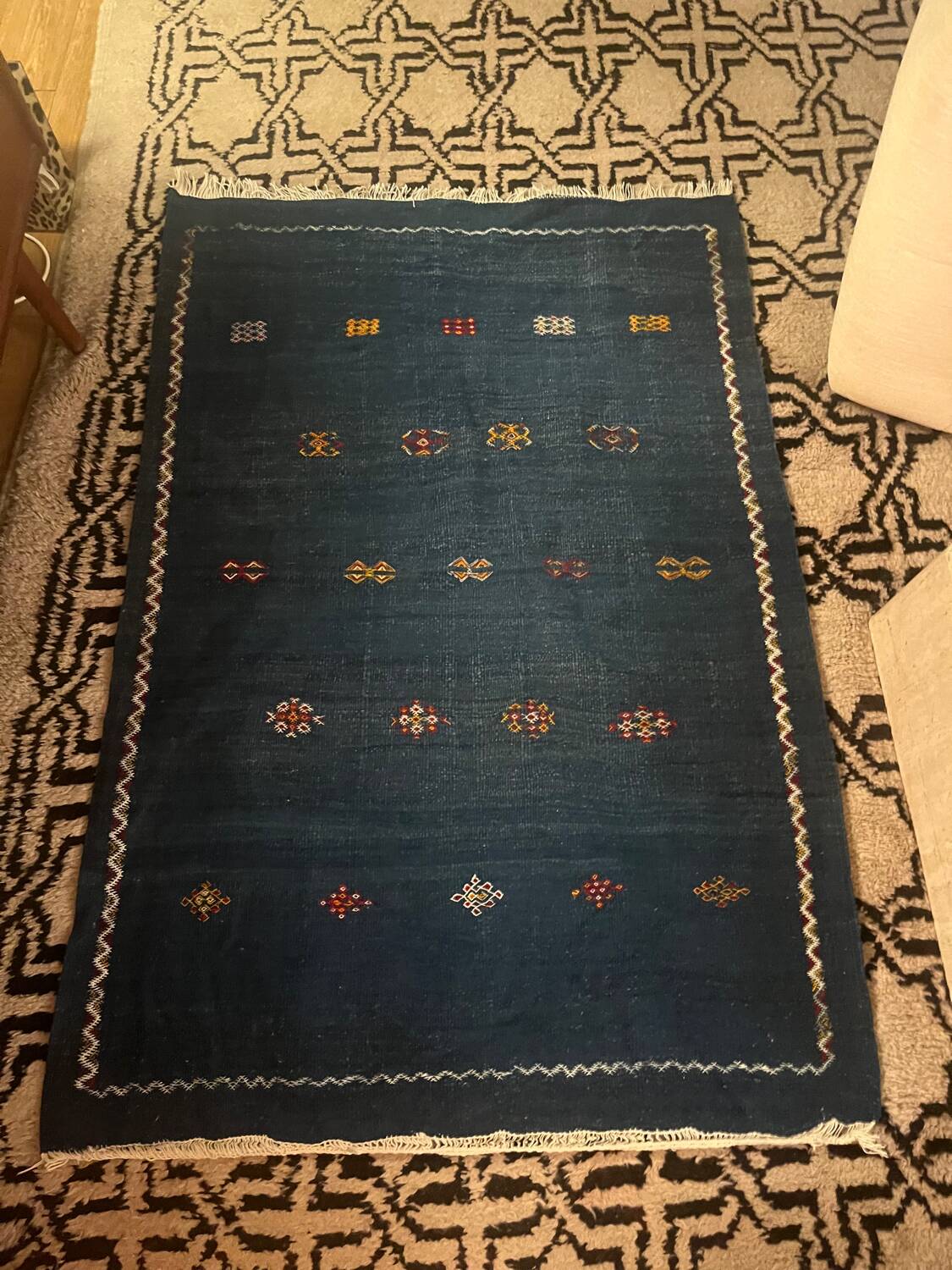 Hand-woven Moroccan rug