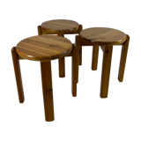 Mid-century stool trio, 1970