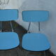 Lot of 4 chairs in blue formica