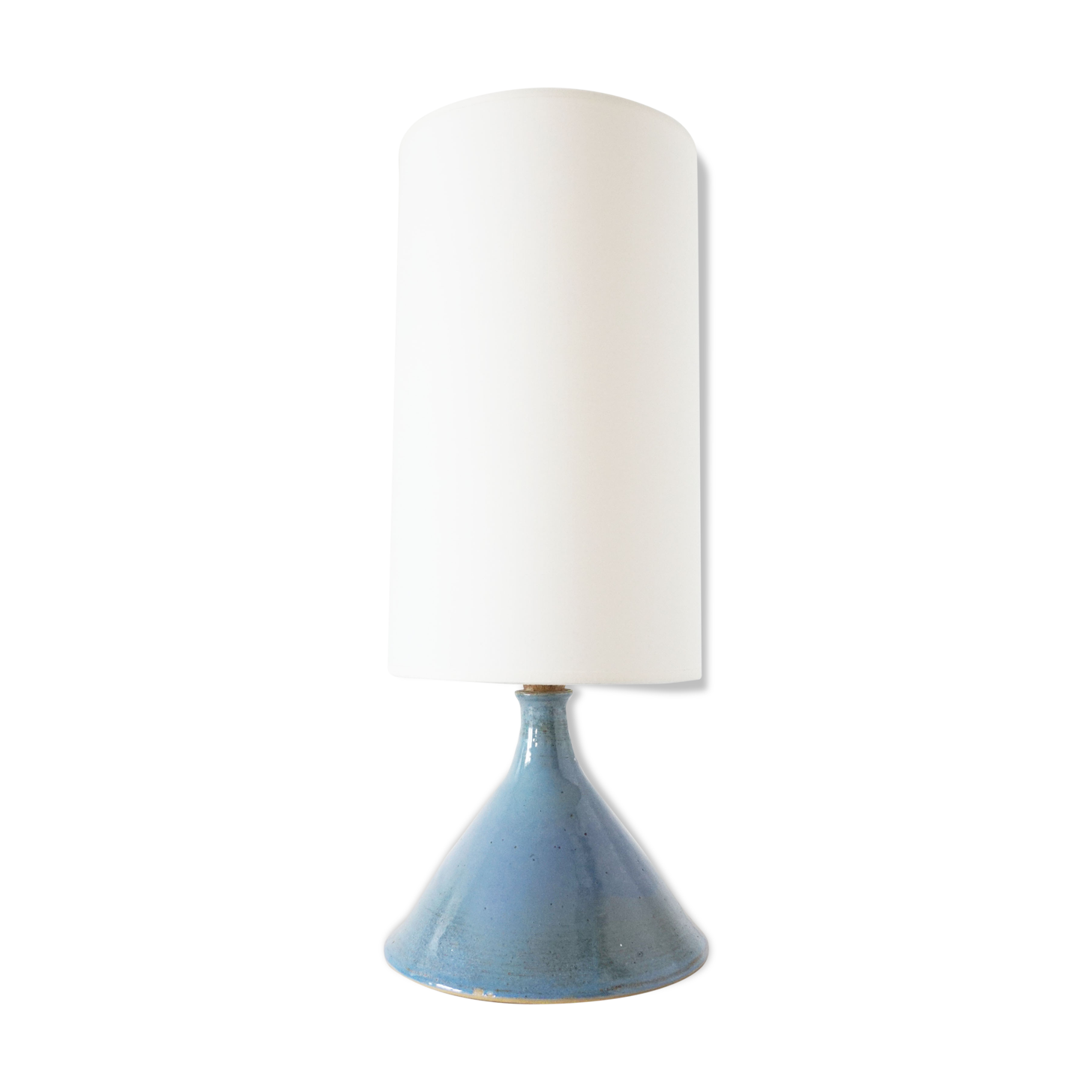 Vintage blue sandstone lamp 1960