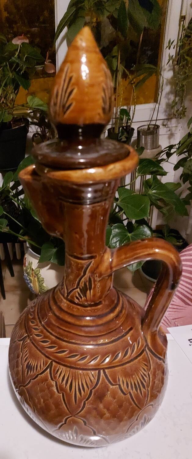 Ceramic carafe and glasses