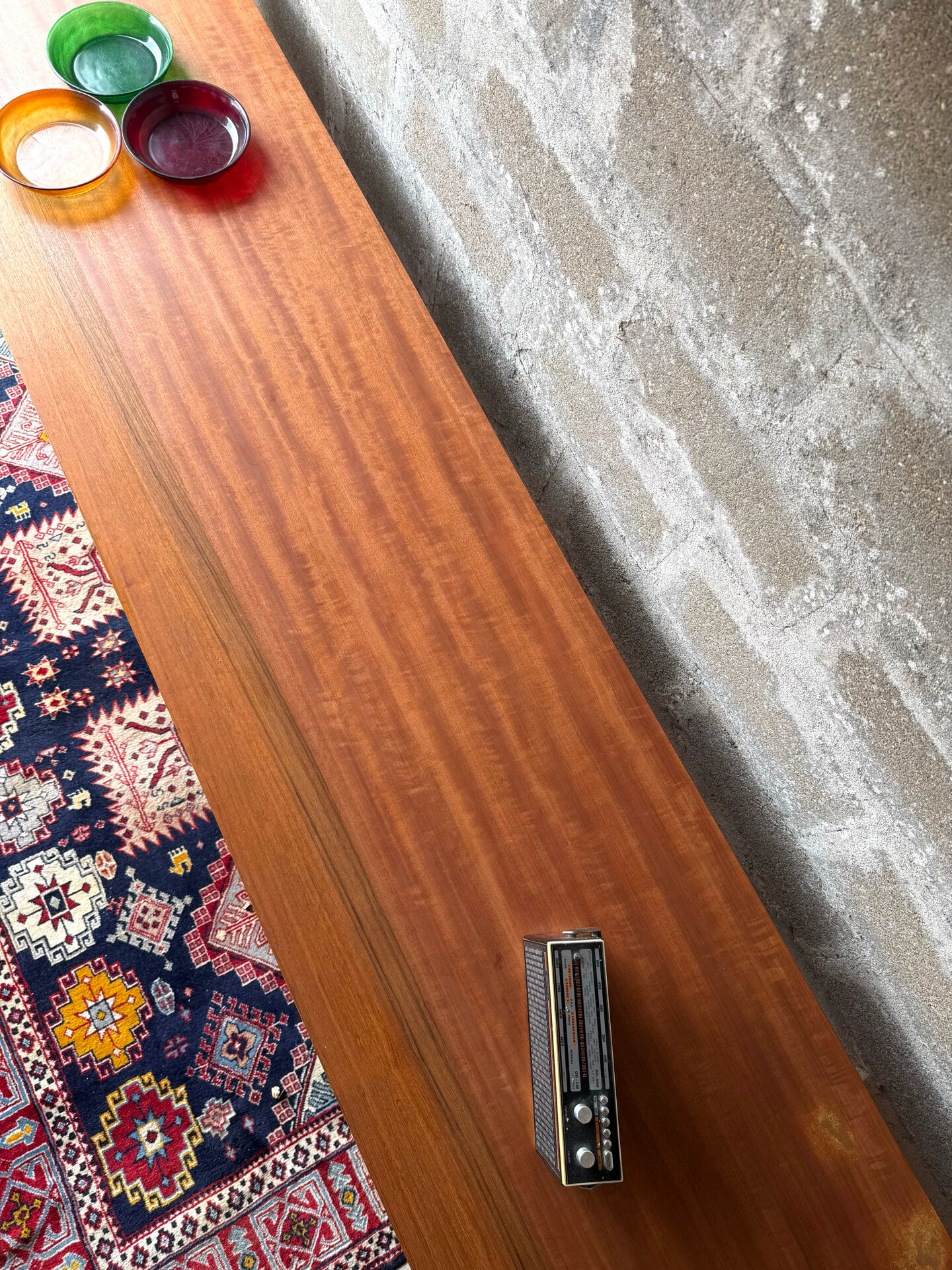 Vintage low Scandinavian sideboard in teak, 1970.