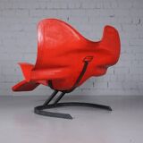 Red Elephant Chair by Bernard Rancillac