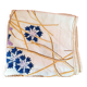 Square tablecloth. Hand-embroidered central crown; the blues.