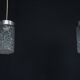 Pair of Italian Pendant Lights in Glass and Polished Aluminum, 1970s