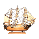 Wooden boat model the 70s Victory
