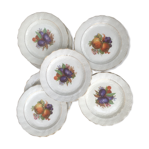 lot de 10 assiettes fruits