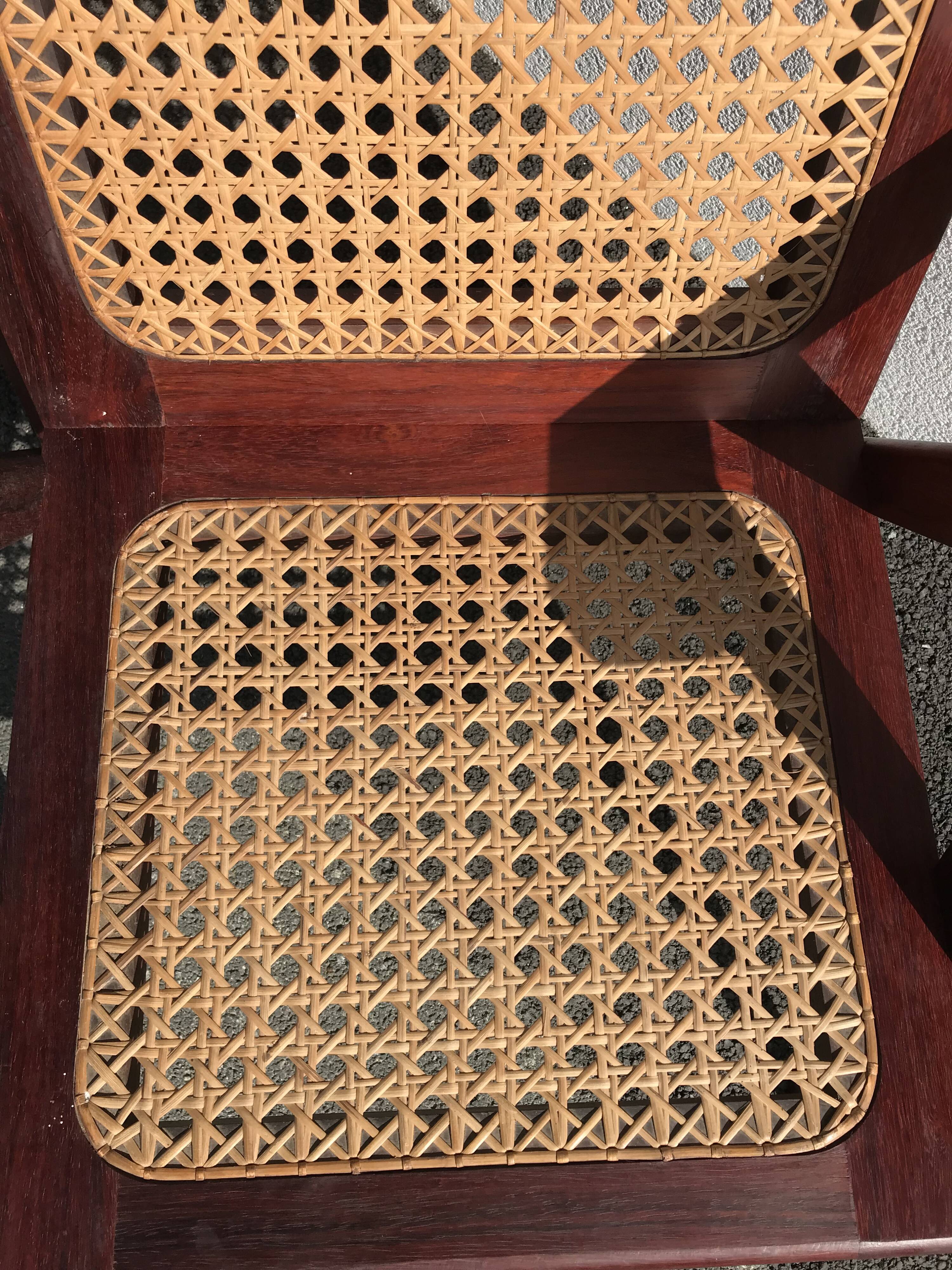Exotic wooden antique armchairs