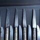 12 dessert knives (fruit) – Silver handle – Rocaille style