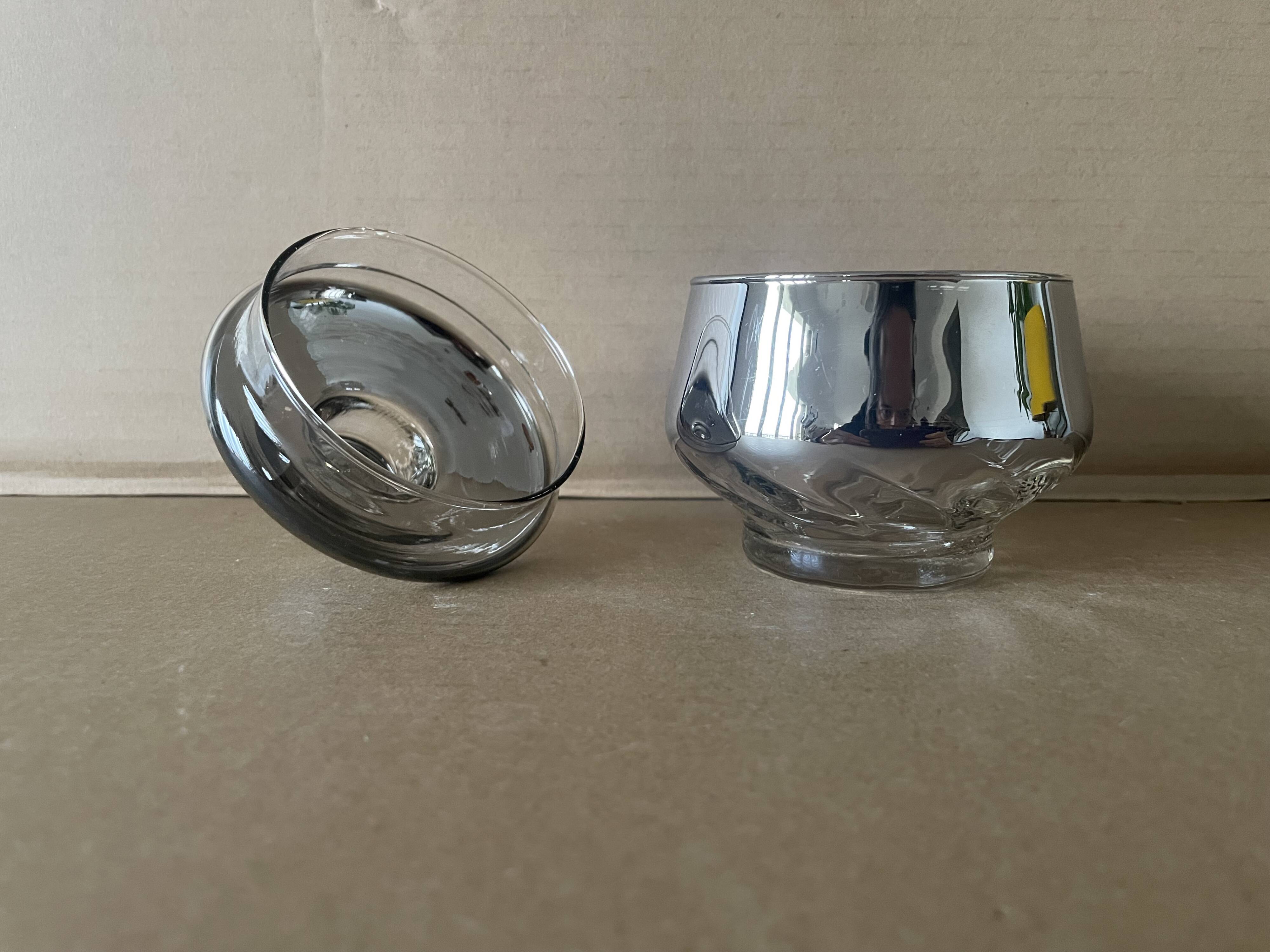 Bonbonnière en verre mercurisé