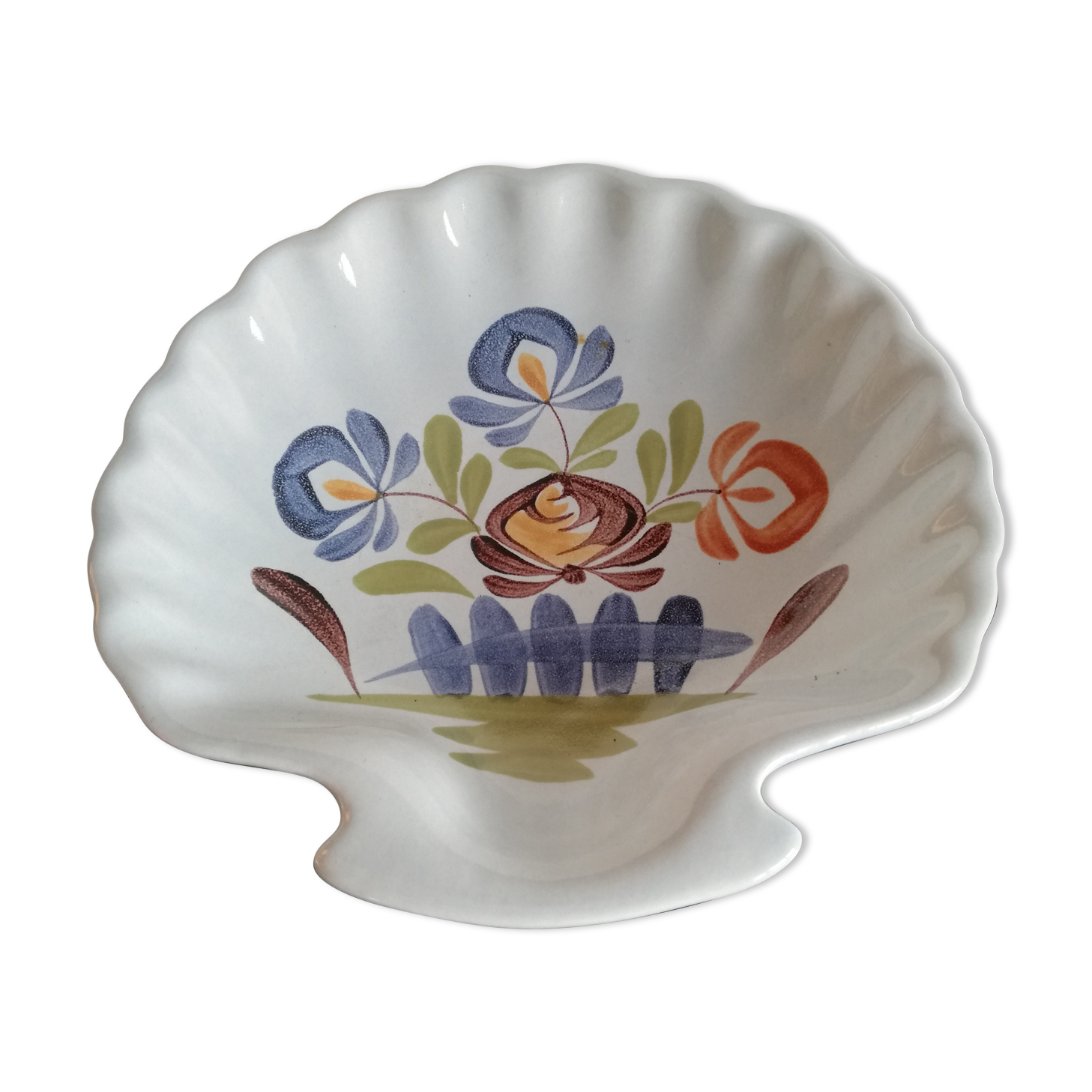 Empty pocket shell earthenware Desvres