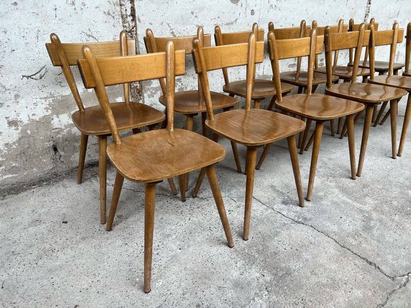 Set of 26 vintage Scandinavian design bistro chairs from 1960