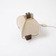 Table lamp in wood and canvas, Poland 1980s
