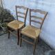 Paire de chaises paillées