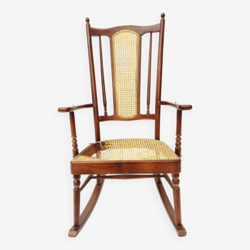 Rocking chair fauteuil à bascule vintage en bois