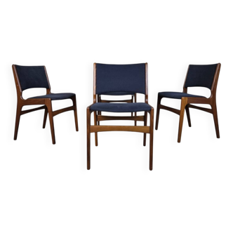 4x restored Erik Buch vintage 1960s Danish chair teak