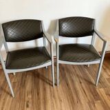 Pair of gray Scandinavian style armchairs