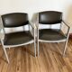 Paire de fauteuils gris style scandinave