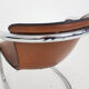 Fauteuil en cuir brun pour Cidue, Italie