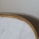 Saddle pedestal table with marble top in Louis XV style