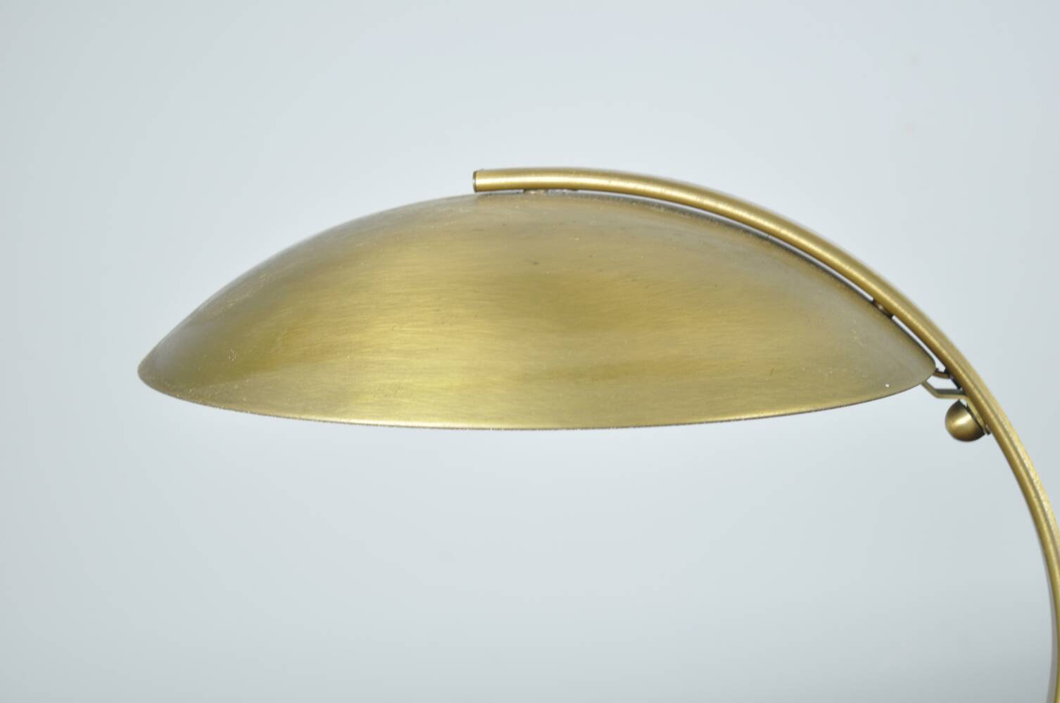 Mid century art deco / bauhaus brass table lamp by egon hillebrand 60s