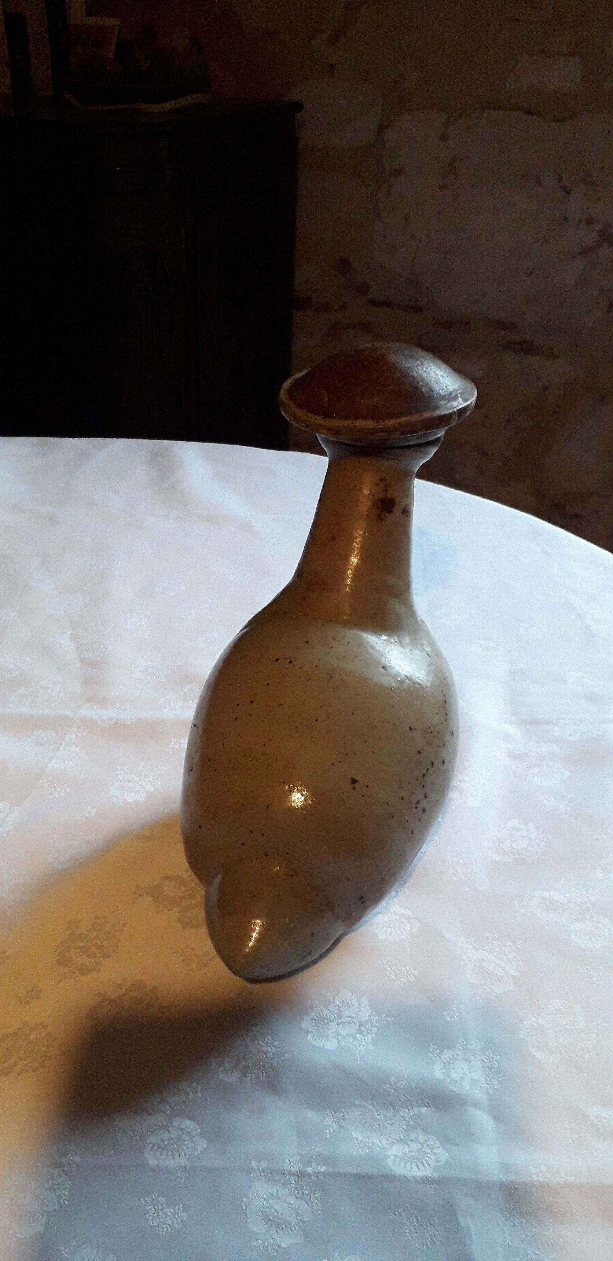 Zoomorphic ceramic (goose-shaped) vinegar maker stylized