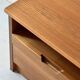 Pair of elm wood bedside tables, France 1950