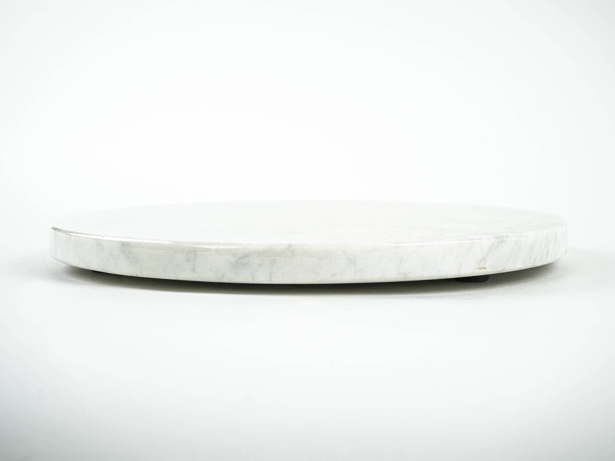 Marble platter with modernist Bauhaus-inspired form, Europe, 1970s
