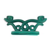 Green candlestick faience 1950s