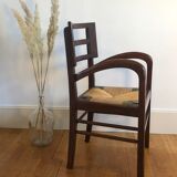 Pierre Cruège oak armchair 1950