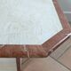 Travertine and marble coffee table