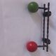 Vintage ball and metal coat racks