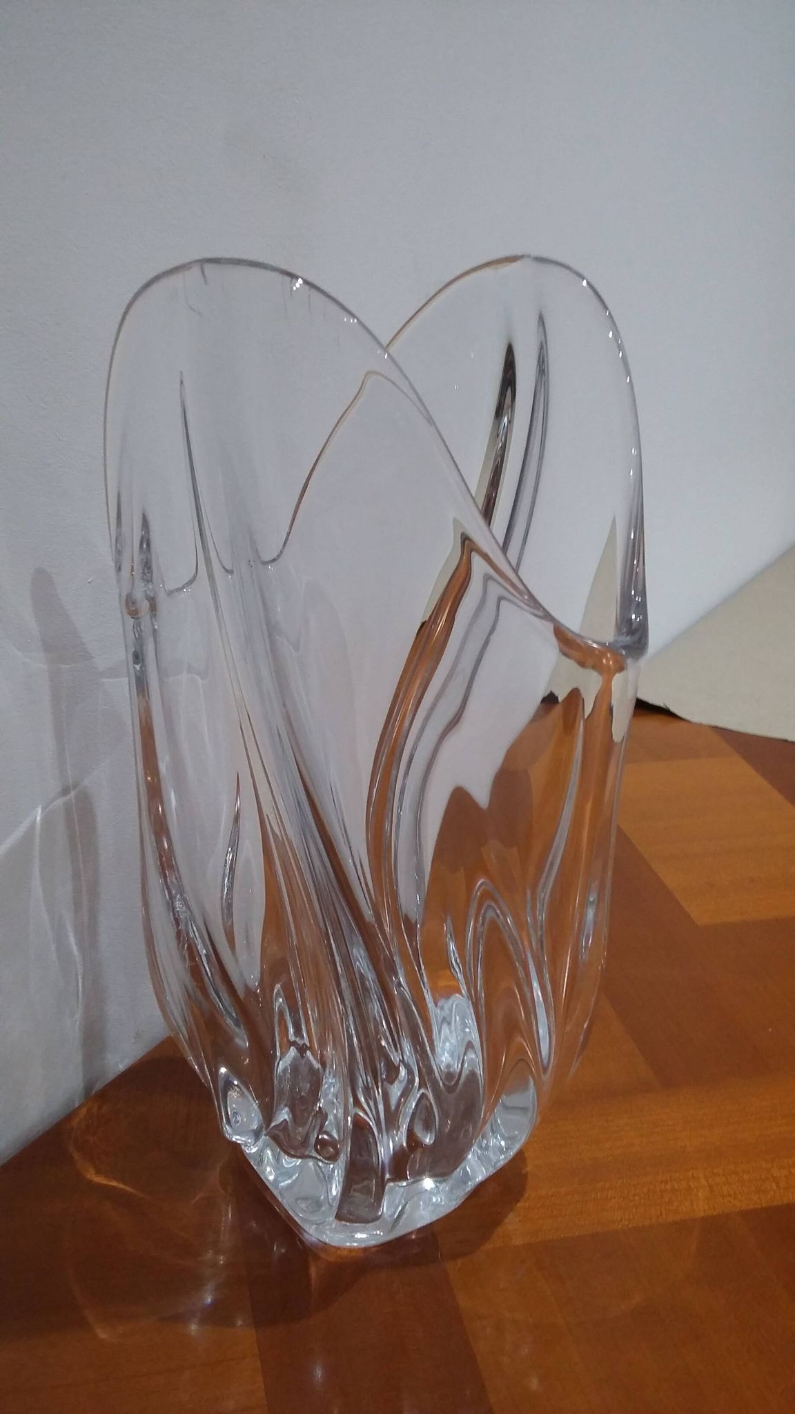 Very Pretty Large Art Crystal Vase Vannes France