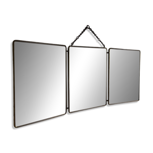 Miroir vintage 1930 triptyque - barbier