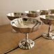 Coupelles fleurs en inox vintage