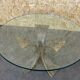 Table basse des années 60 70 Luciano Frigerio Table en verre en bronze brutaliste des années 60