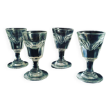 4 verres XIX