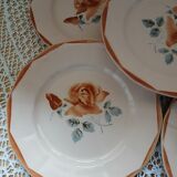 6 old Digoin and Sarreguemines dinner plates