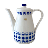 50s Coffee Pot, Teapot, Ceramic Pot Polka Dots, Vintage Tableware Germany, WAKU Fireproof